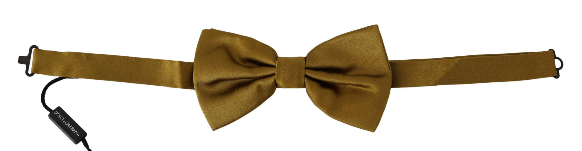 Dolce & Gabbana Elegant Mustard Silk Bow Tie - ACCEXO
