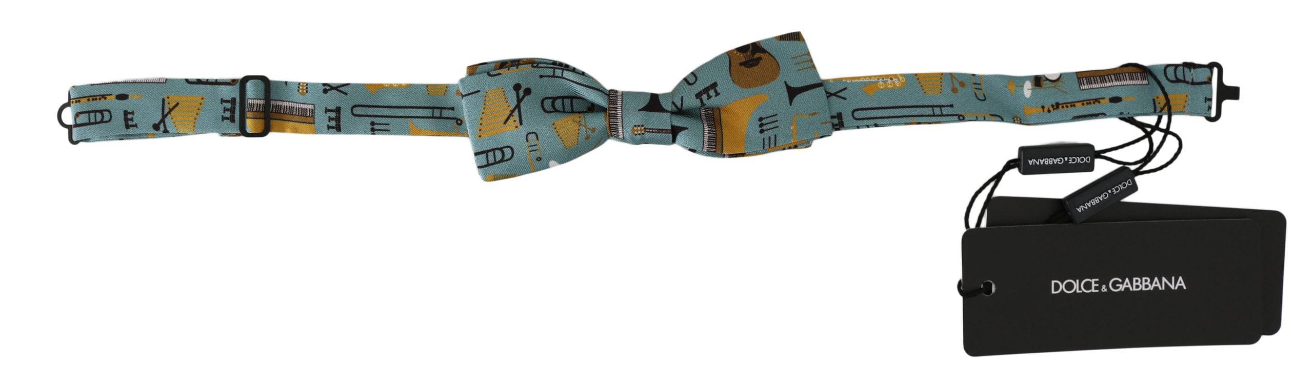 Dolce & Gabbana Elegant Mint Green Jazz Club Silk Bow Tie - ACCEXO