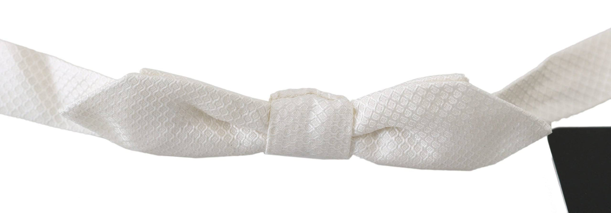 Dolce & Gabbana Elegant White Silk Bow Tie - ACCEXO