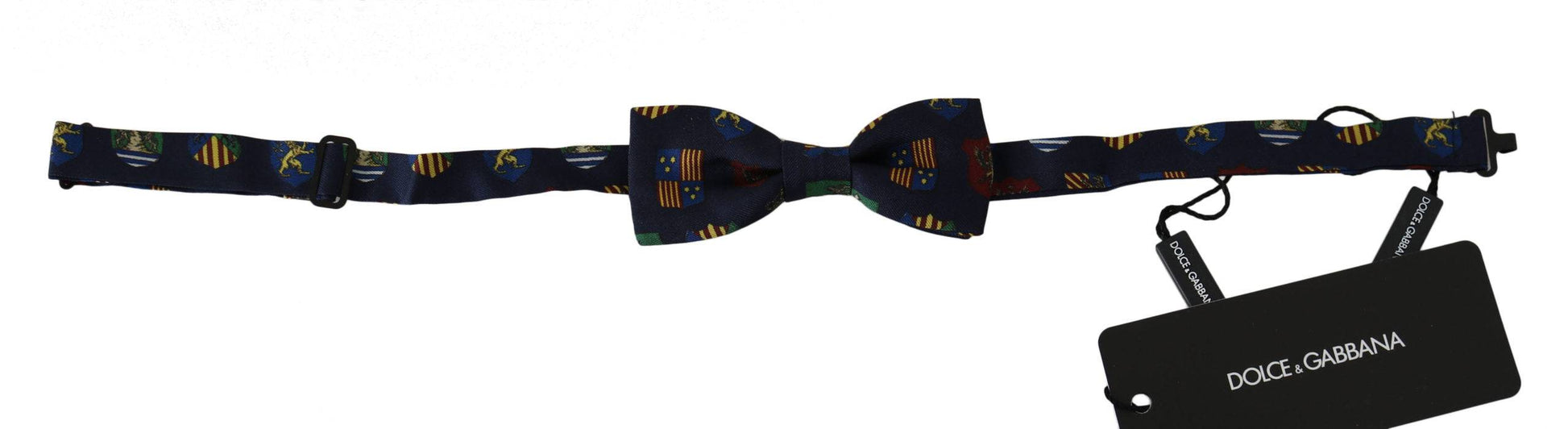 Dolce & Gabbana Exquisite Silk Bow Tie in Blue Flags Print - ACCEXO