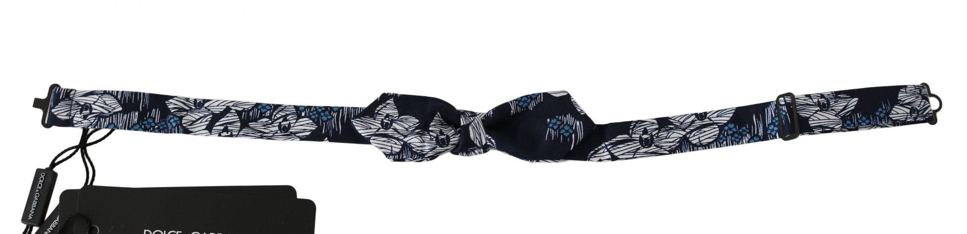 Dolce & Gabbana Elegant Navy Silk Bow Tie - ACCEXO