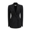 Max Mara Black Fleece Wool Blazer
