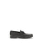 Ferragamo Black Calf Leather Bos Taurus Slip-On Loafers