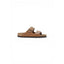 Birkenstock Brown Leather Flat Sandals