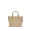 Beige tote bag with 'The Tote Bag' and 'Marc Jacobs' text on a white background