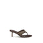 LE SILLA Brown Goatskin Stiletto Heel Sandals