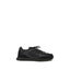 Dolce & Gabbana Black Calf Leather Bos Taurus Athletic Sneakers
