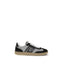 Balmain Gray Calf Leather Bos Taurus Low Top Sneakers