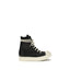 Rick Owens Black Calf Leather Bos Taurus High Top Sneakers