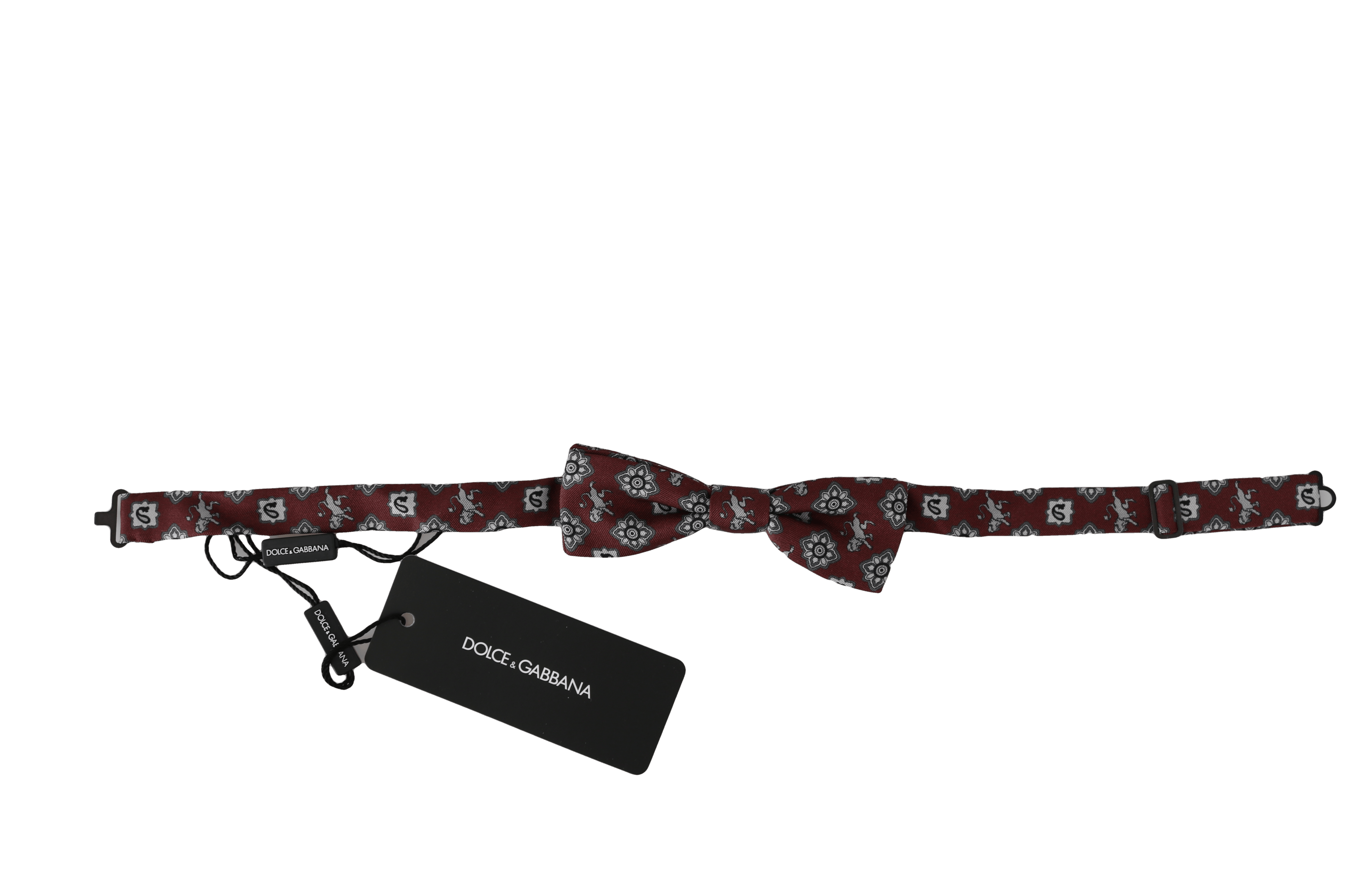 Dolce & Gabbana Elegant Bordeaux Silk Bow Tie - ACCEXO