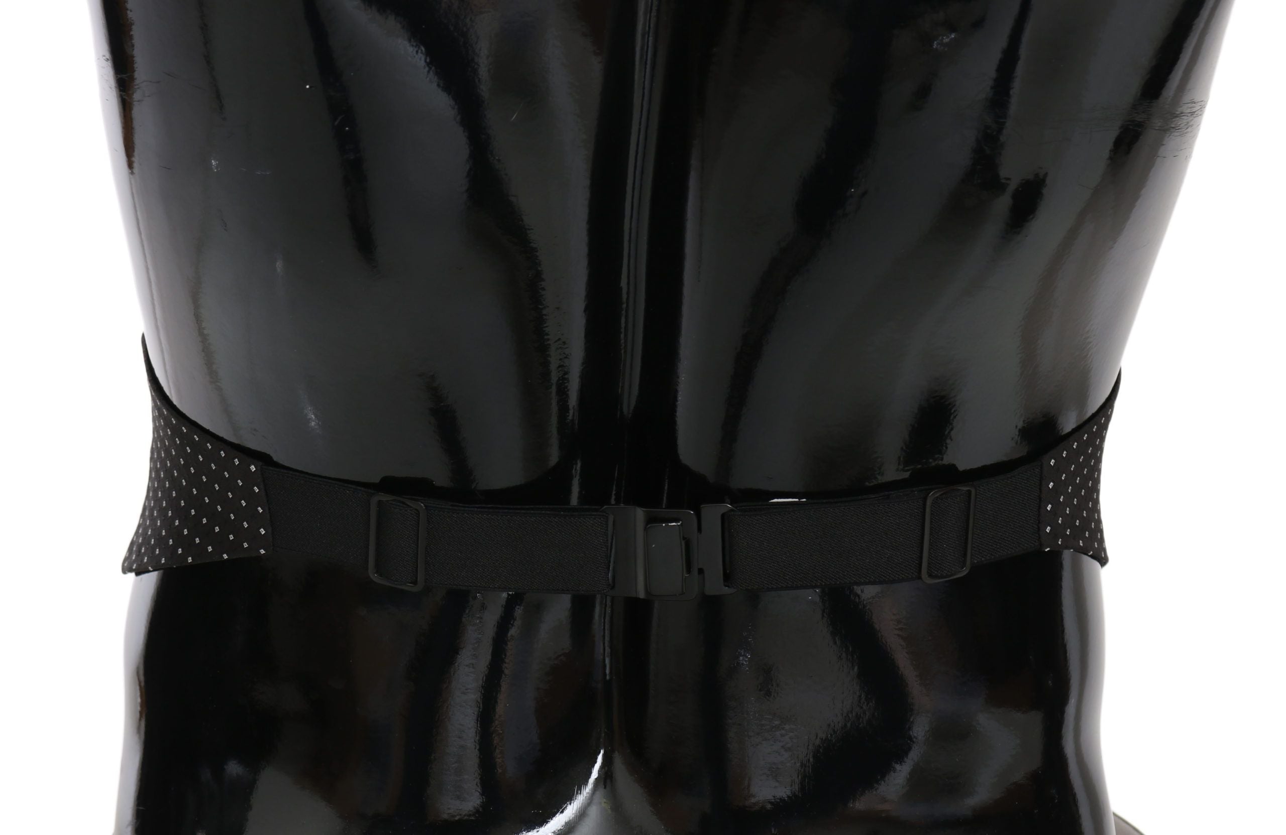 Dolce & Gabbana Black Dotted Waist Belt Silk Cummerbund - ACCEXO