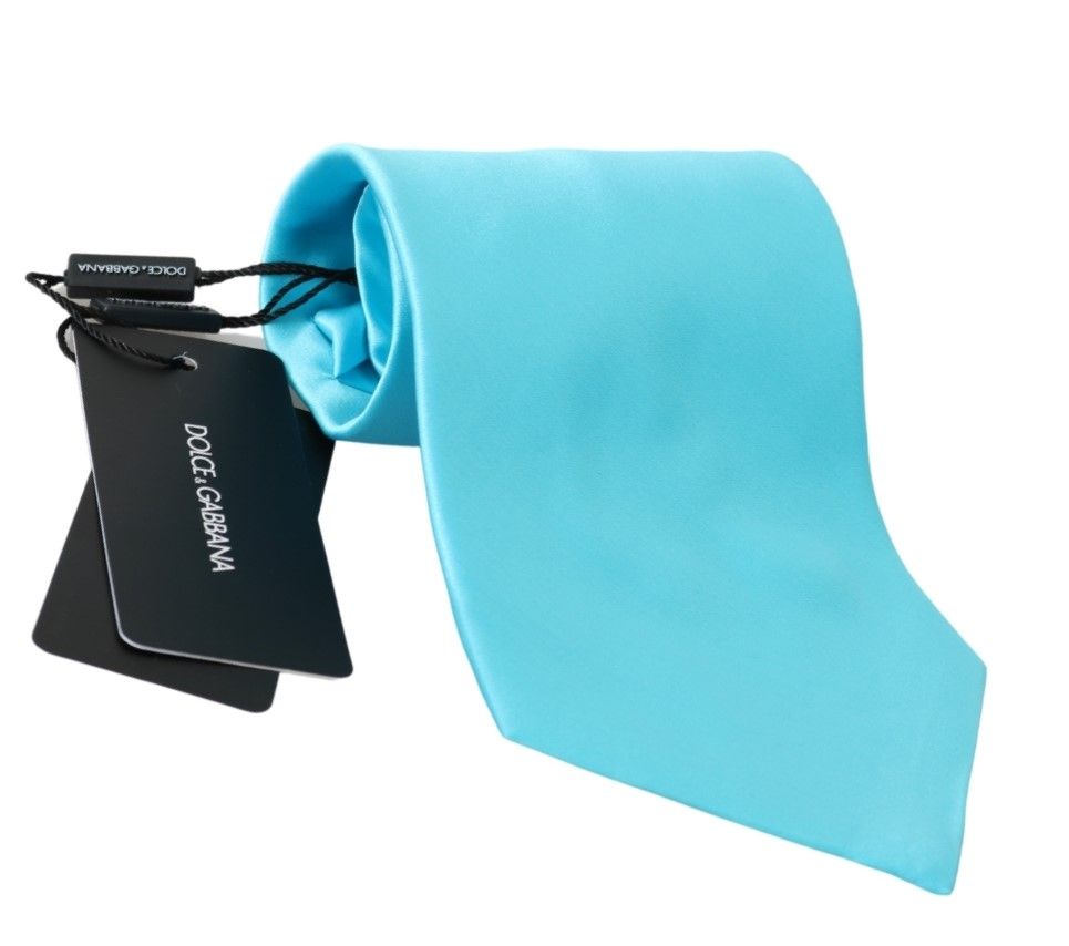 Dolce & Gabbana Stunning Light Blue Silk Men's Tie - ACCEXO