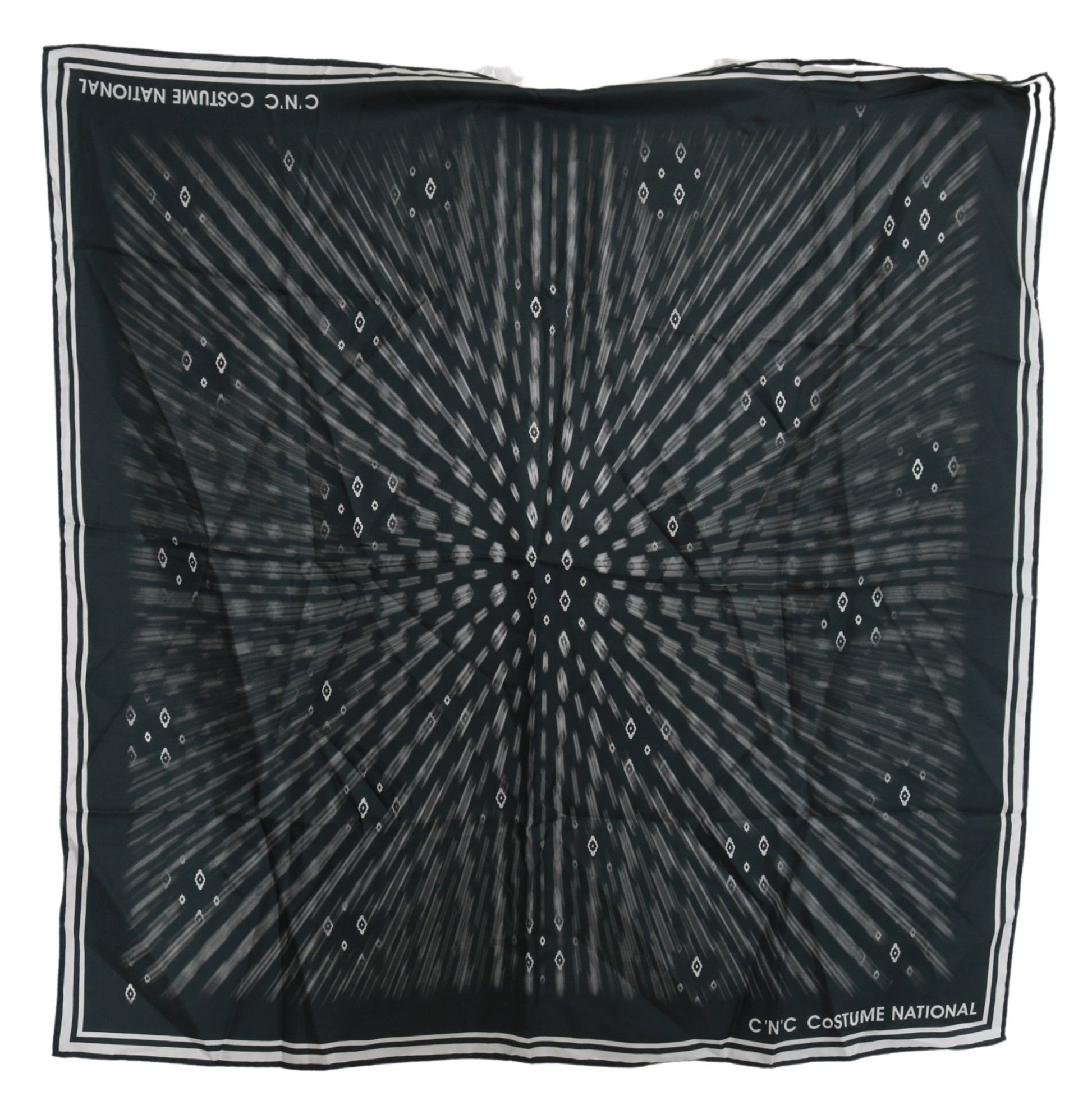 Costume National Elegant Silk Printed Blue Scarf - ACCEXO