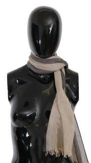 Costume National Elegant Beige Cotton Scarf for Women - ACCEXO