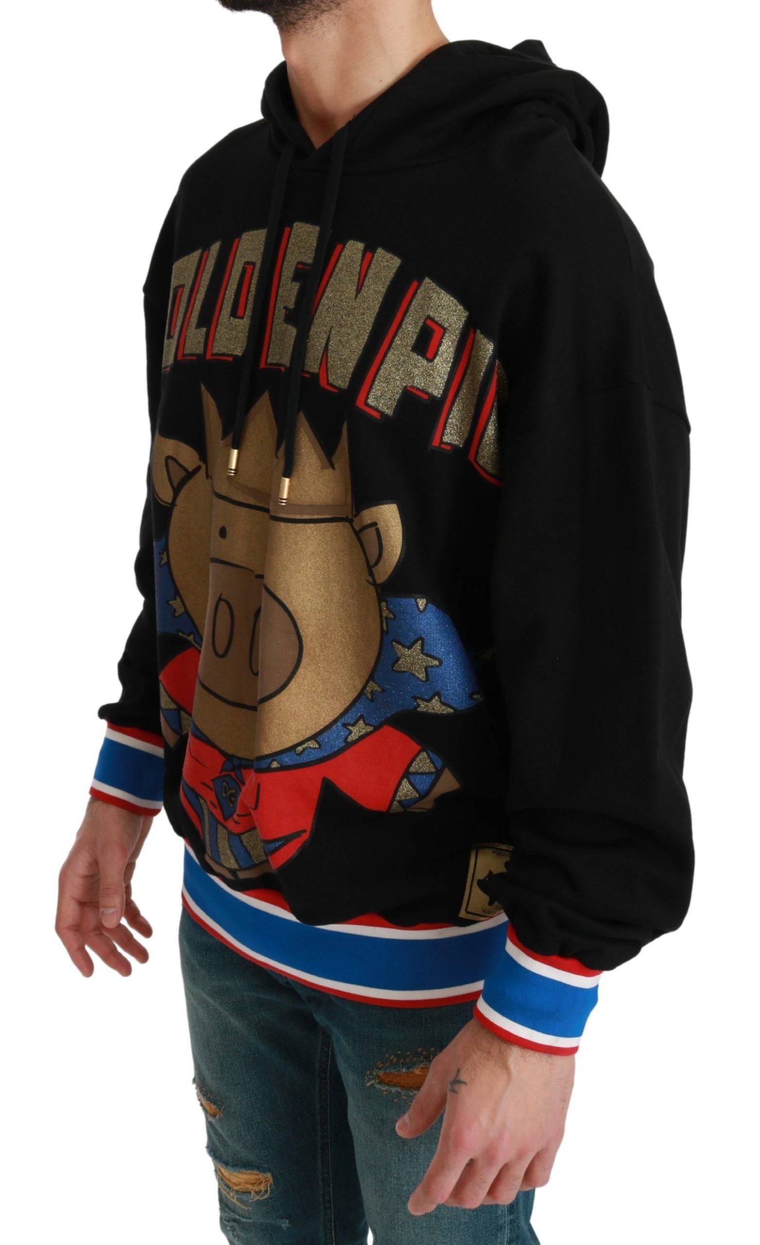 Dolce & Gabbana Elegant Hooded Pullover With Regal Motif - ACCEXO
