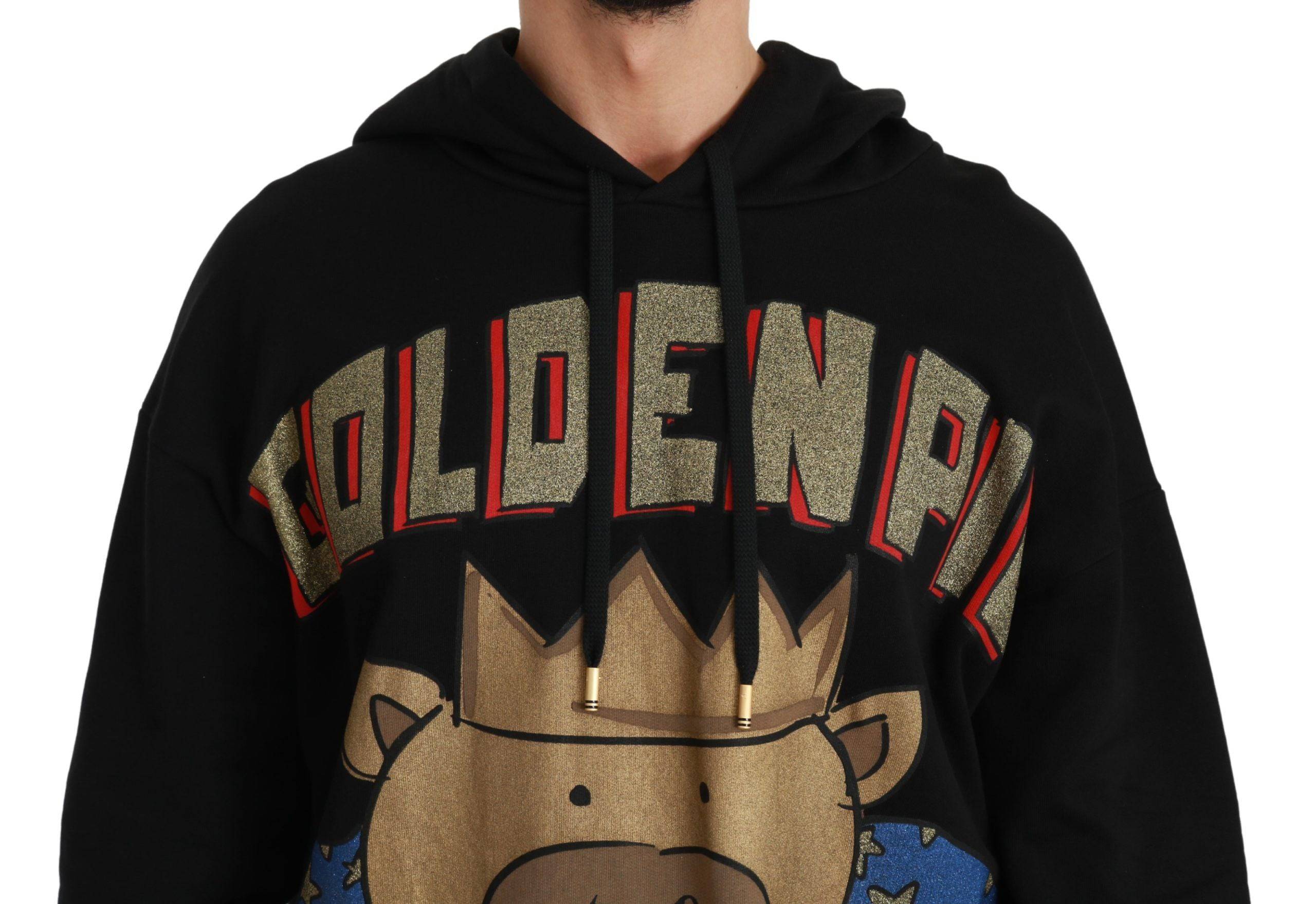 Dolce & Gabbana Elegant Hooded Pullover With Regal Motif - ACCEXO