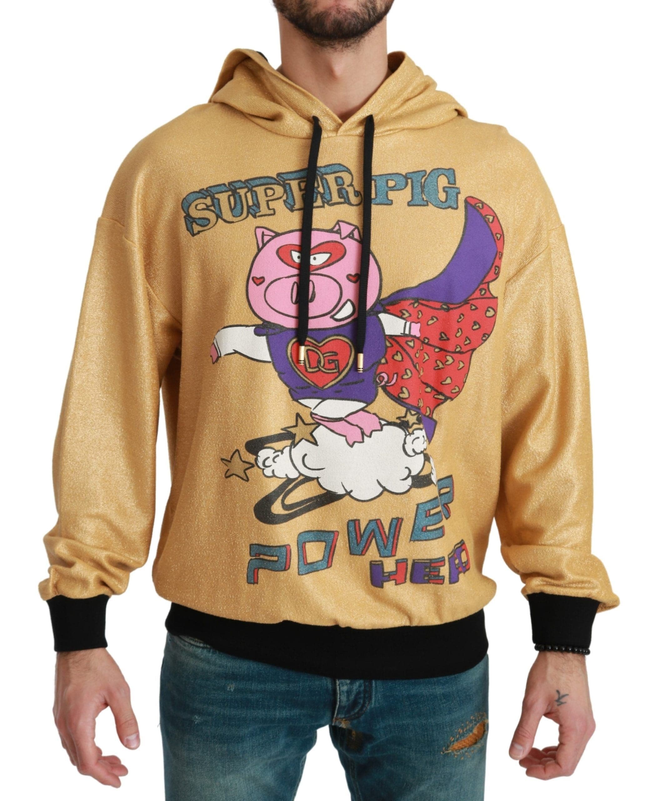 Dolce & Gabbana Exquisite Gold Hooded Cotton Sweater - ACCEXO