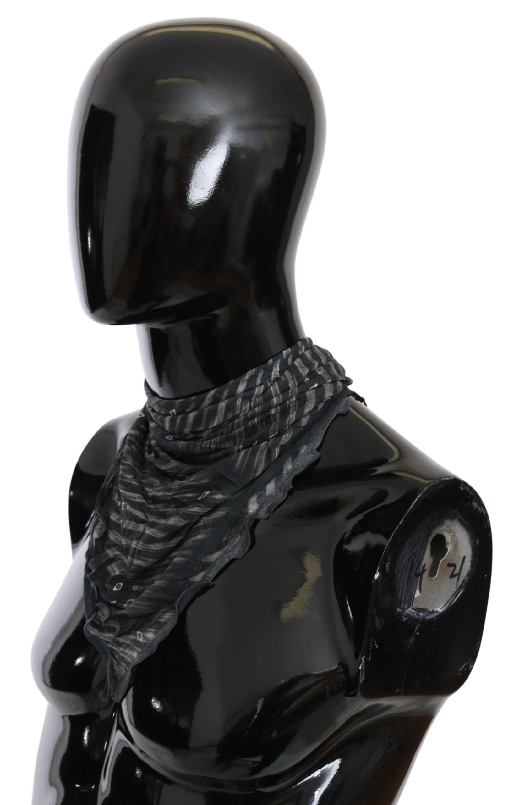 Costume National Elegant Black Striped Men's Viscose Scarf - ACCEXO