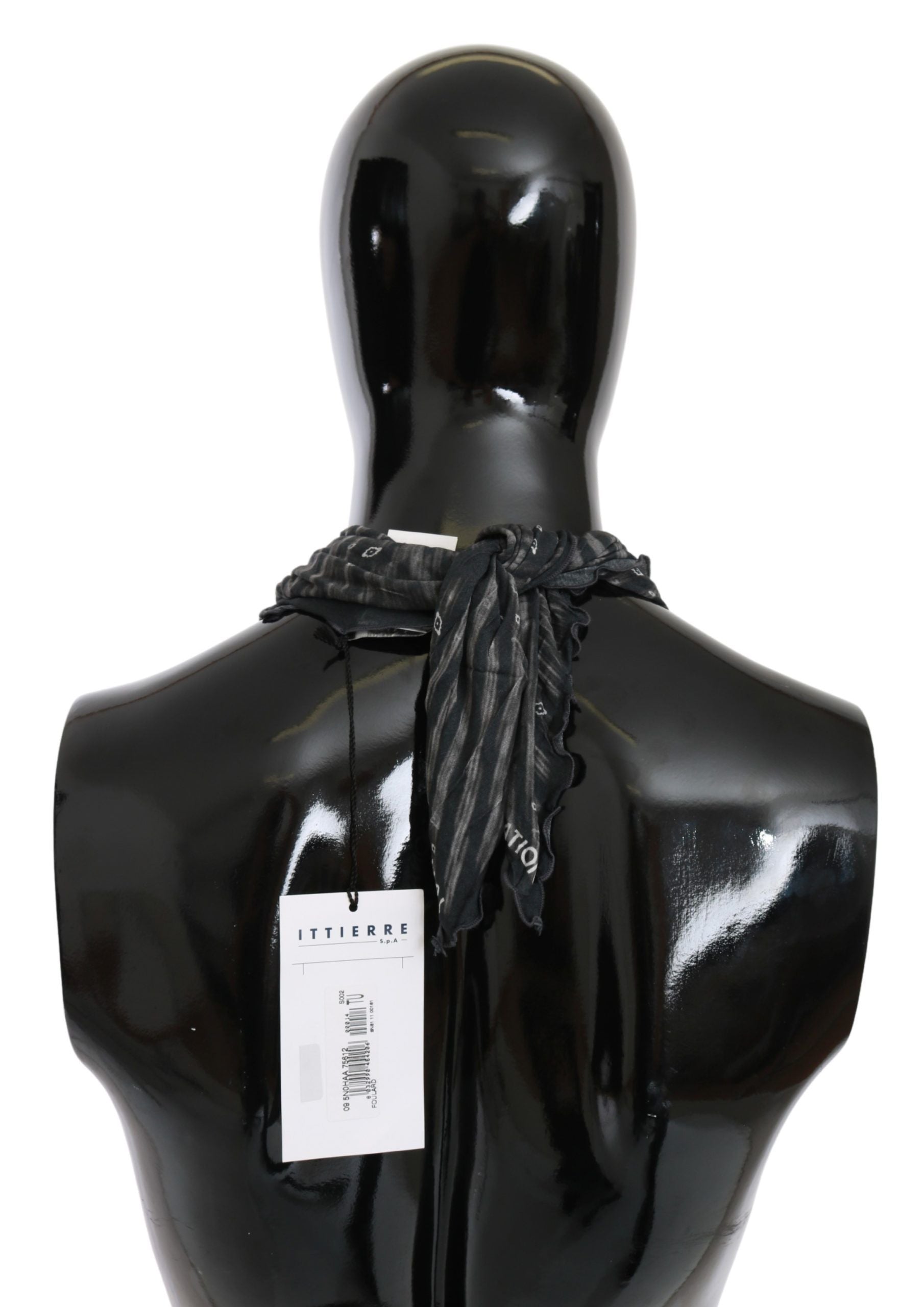Costume National Elegant Black Striped Men's Viscose Scarf - ACCEXO