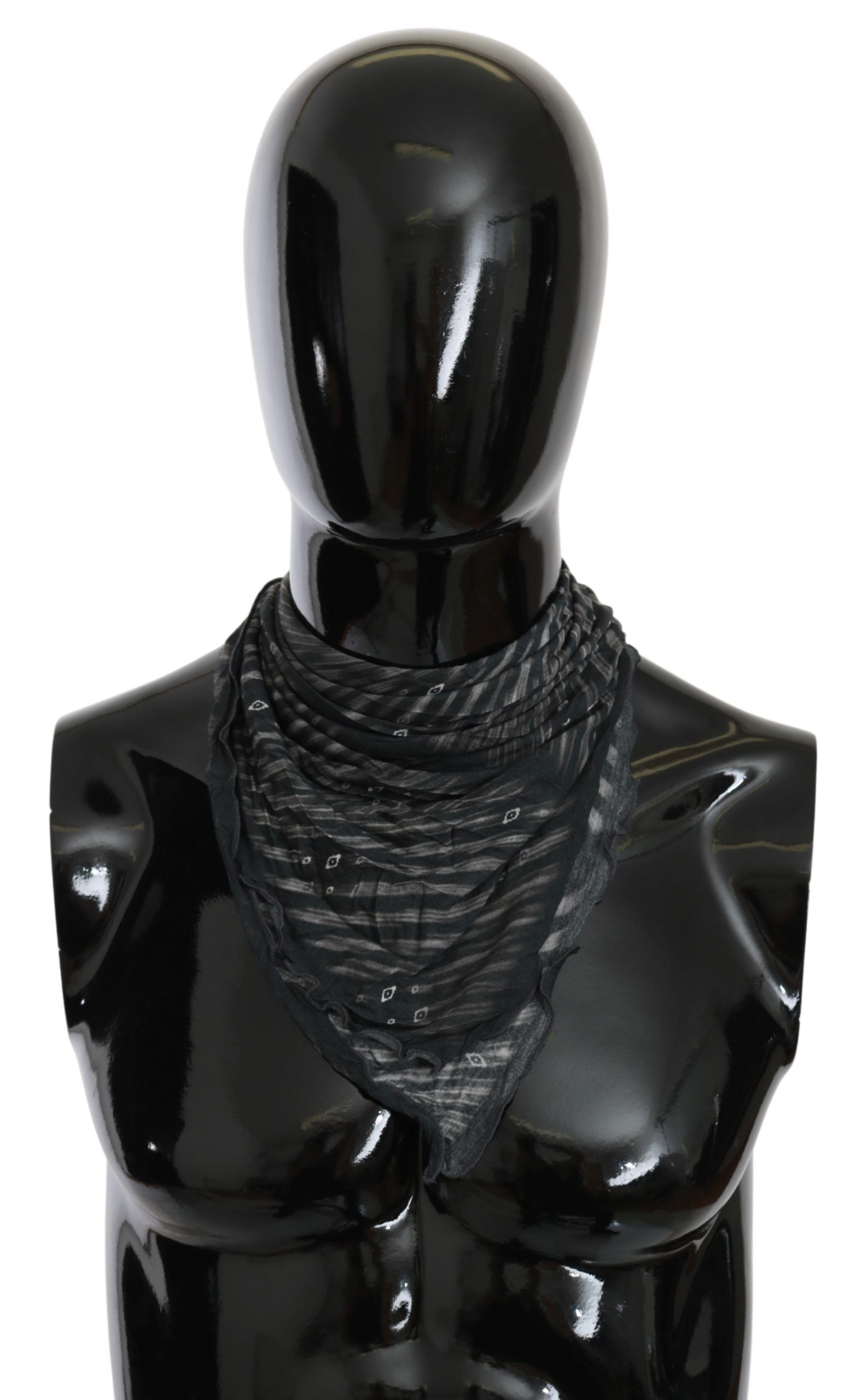 Costume National Elegant Black Striped Men's Viscose Scarf - ACCEXO