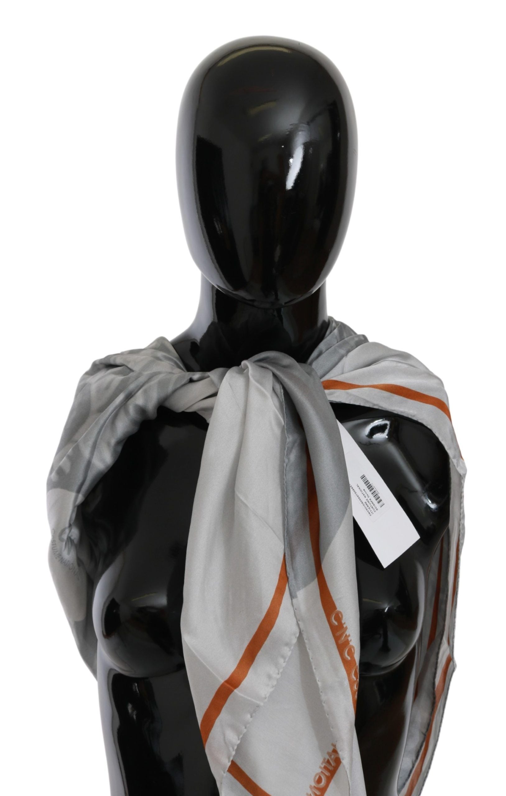 Costume National Elegant Floral Printed Silk Scarf - ACCEXO