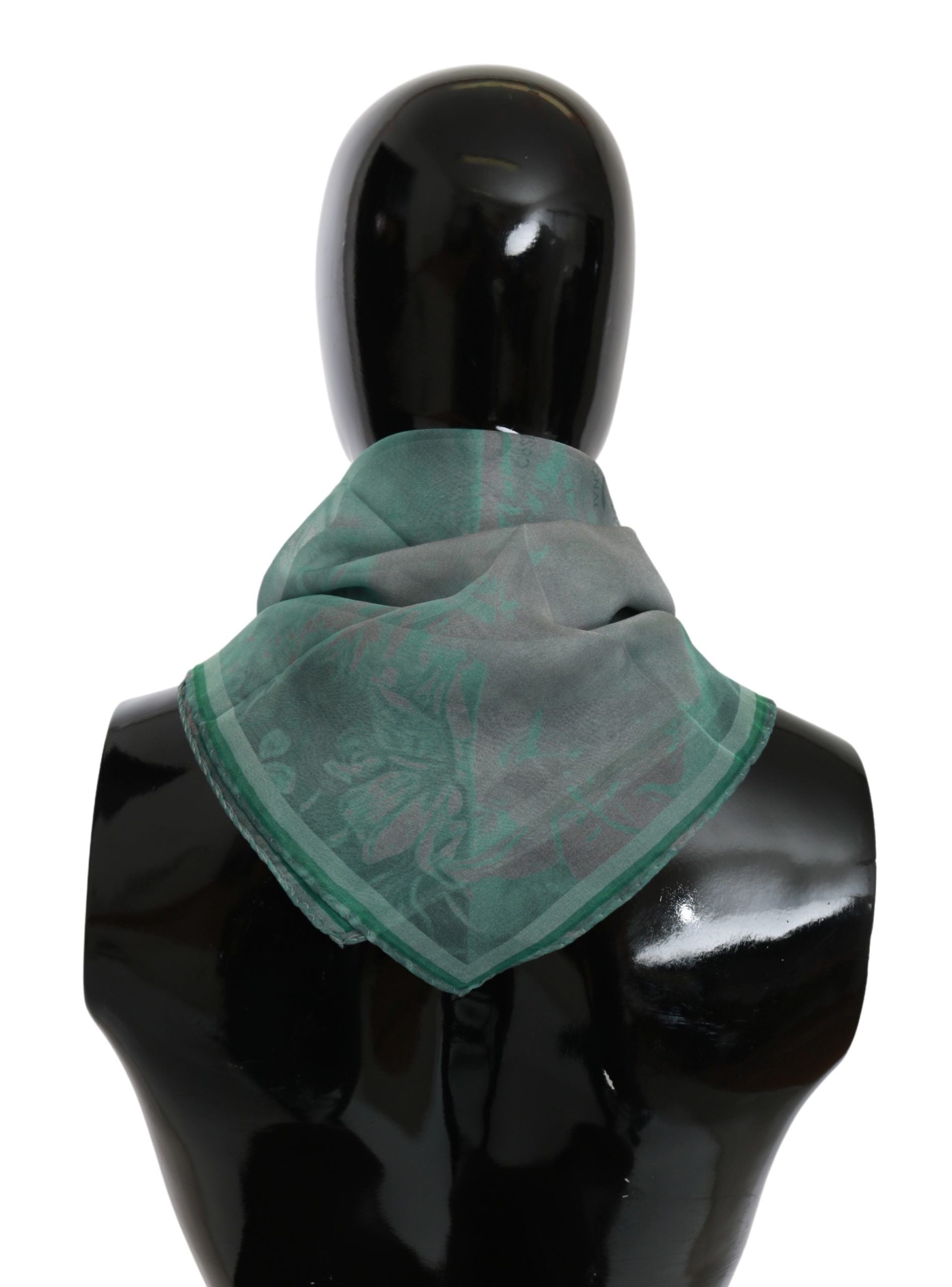 Costume National Elegant Silk Green Printed Scarf - ACCEXO