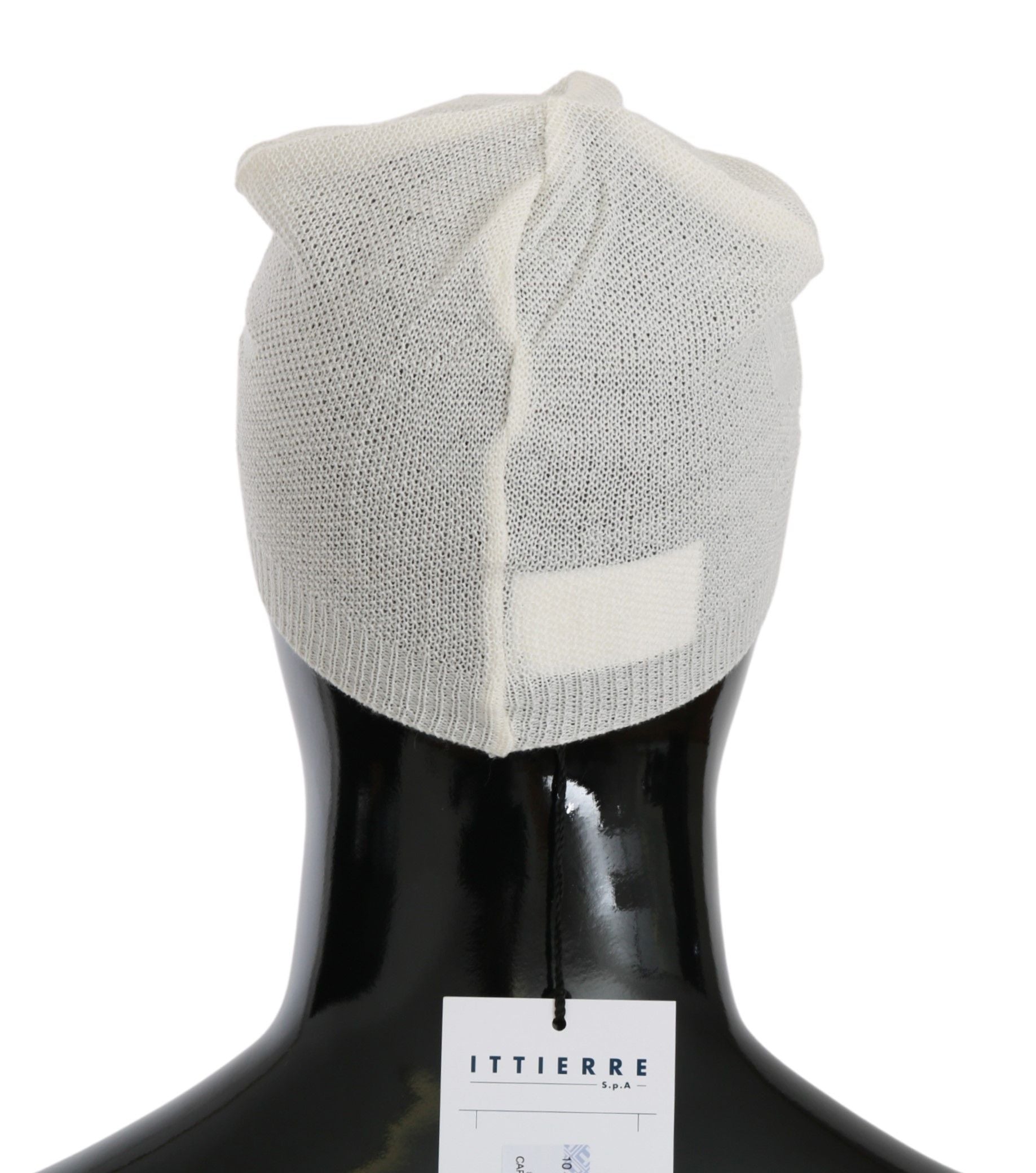 Costume National Elegant White Wool Blend Beanie Hat - ACCEXO