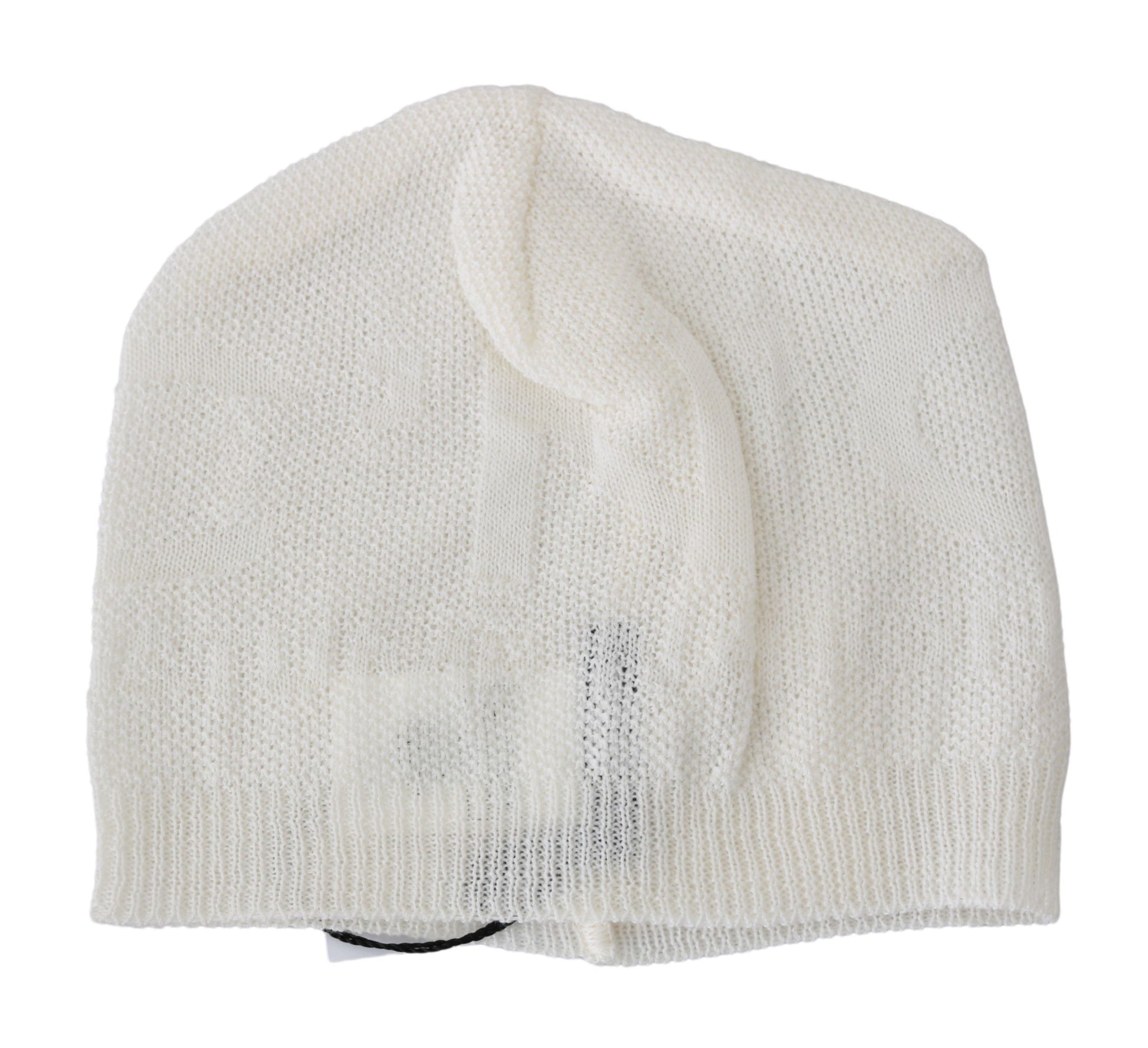 Costume National Elegant White Wool Blend Beanie Hat - ACCEXO
