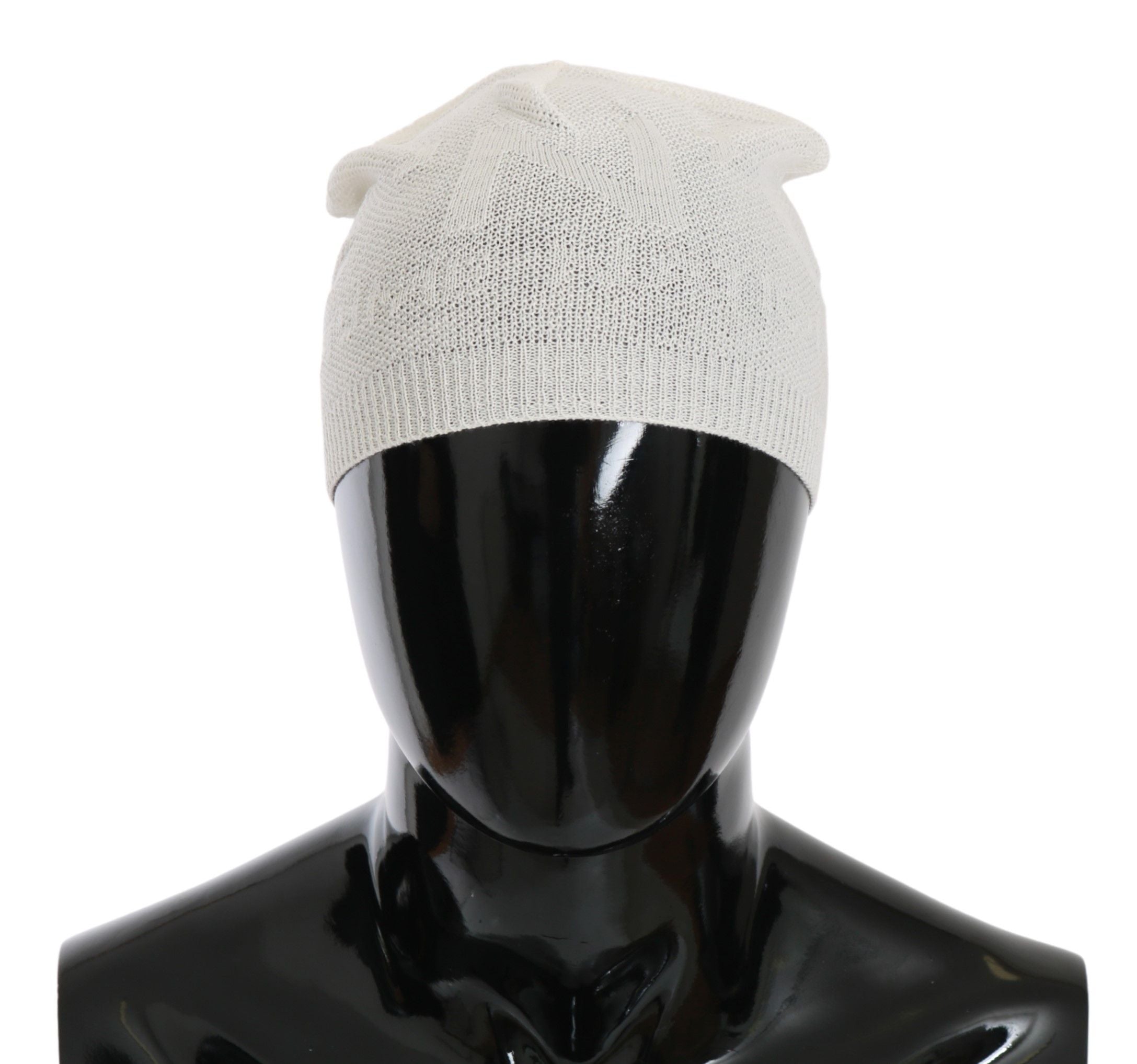 Costume National Elegant White Wool Blend Beanie Hat - ACCEXO