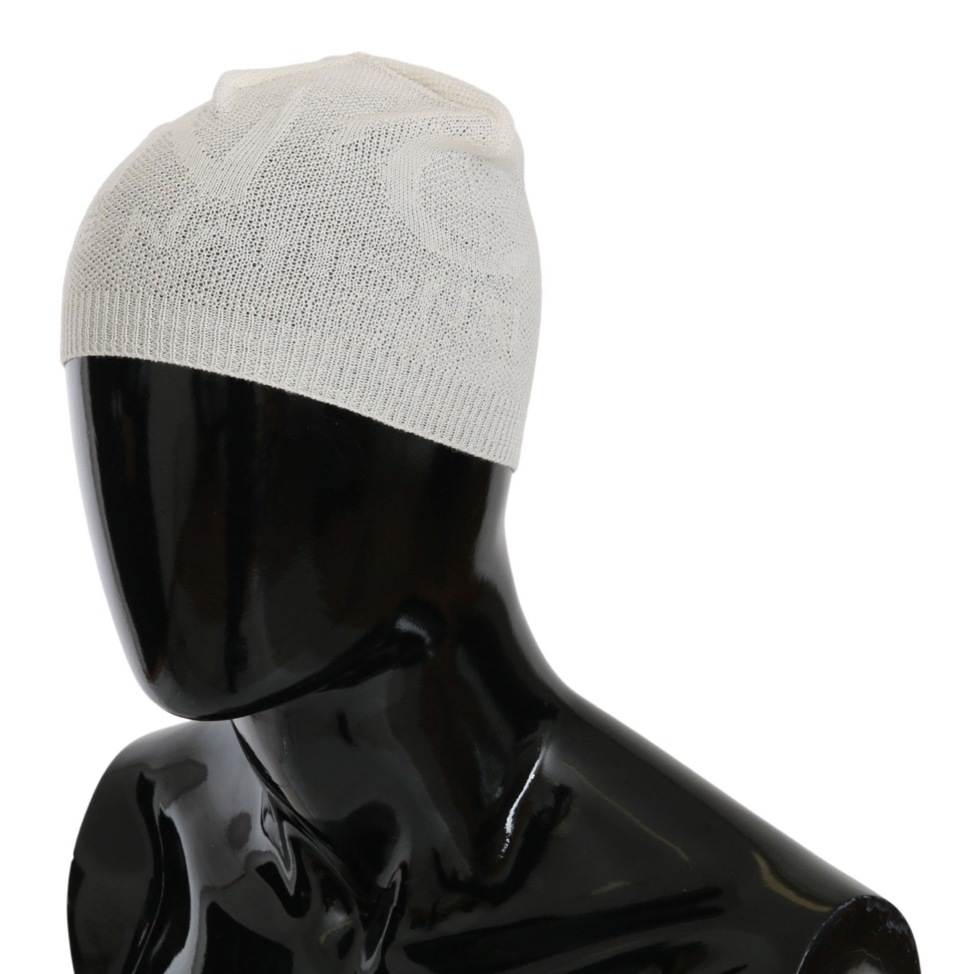 Costume National Elegant White Wool Blend Beanie Hat - ACCEXO