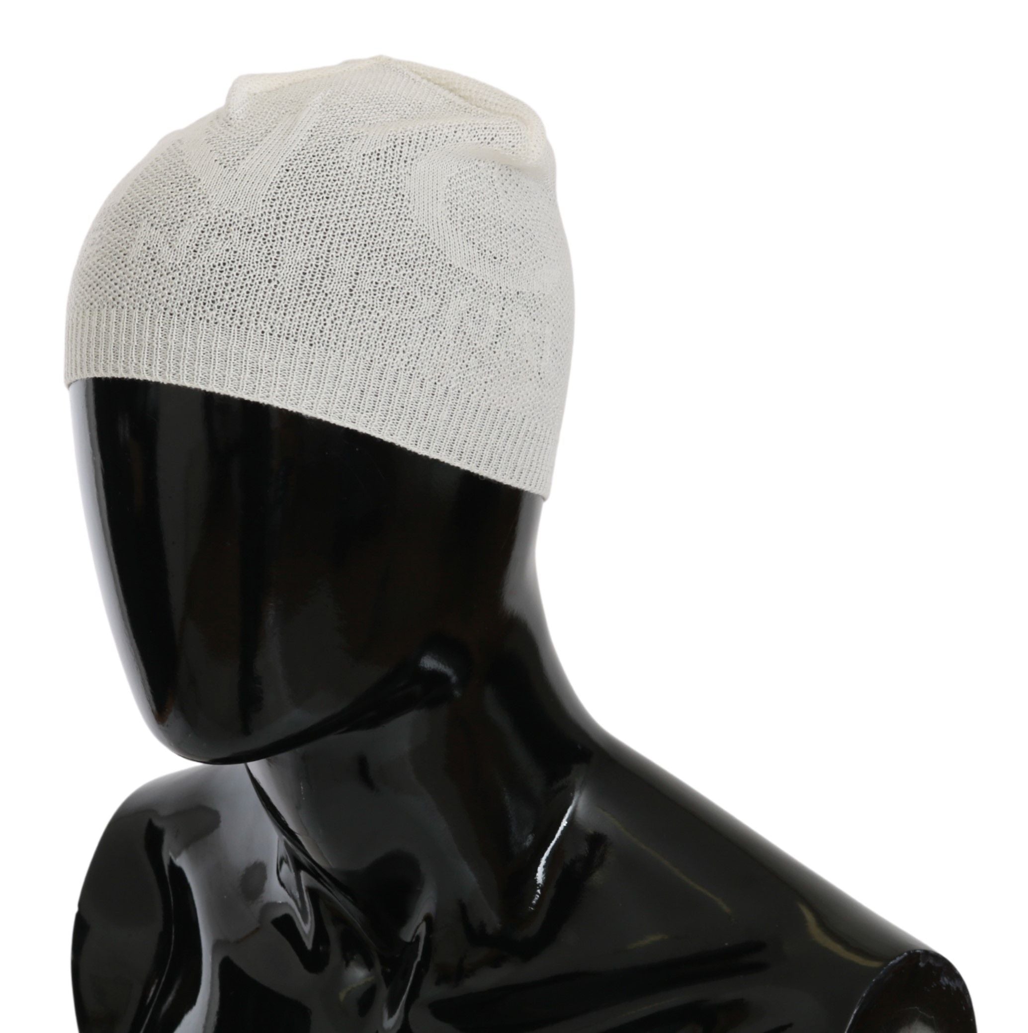 Costume National Elegant White Wool Blend Beanie Hat - ACCEXO