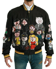 Dolce & Gabbana Multicolor Motive Bomber Style Jacket - ACCEXO