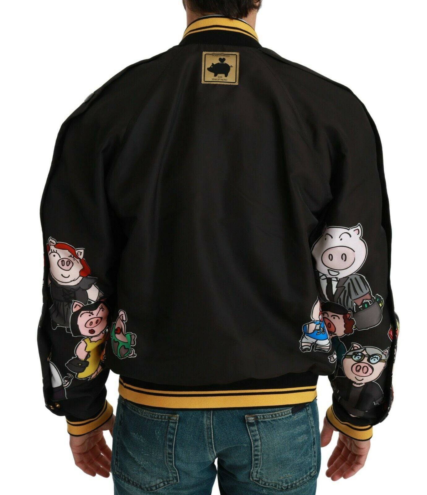 Dolce & Gabbana Multicolor Motive Bomber Style Jacket - ACCEXO