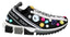 Dolce & Gabbana Black Crystal-Embellished Low Top Sneakers - ACCEXO