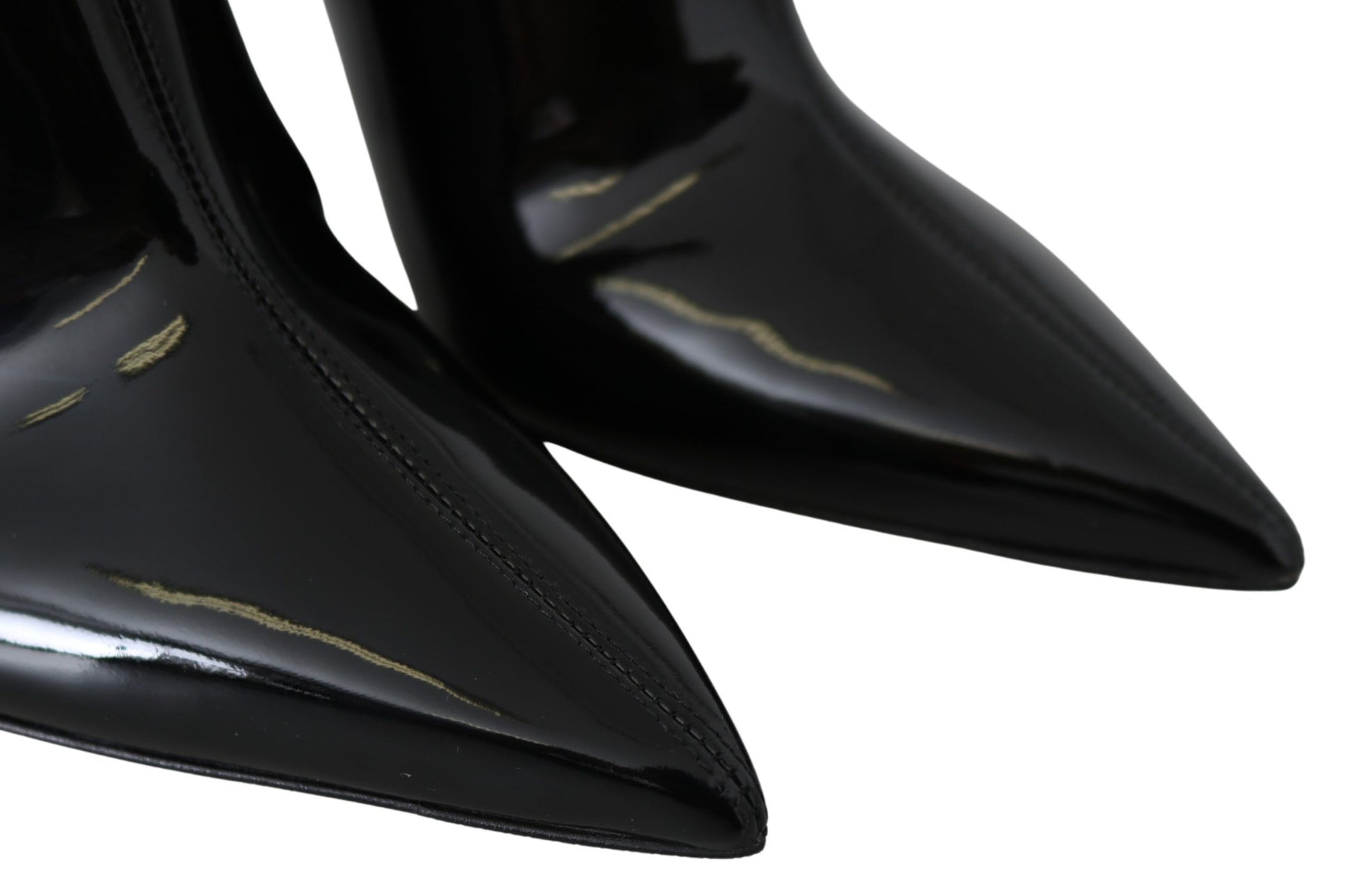 Jimmy Choo Elegant Black Patent Heeled Boots - ACCEXO