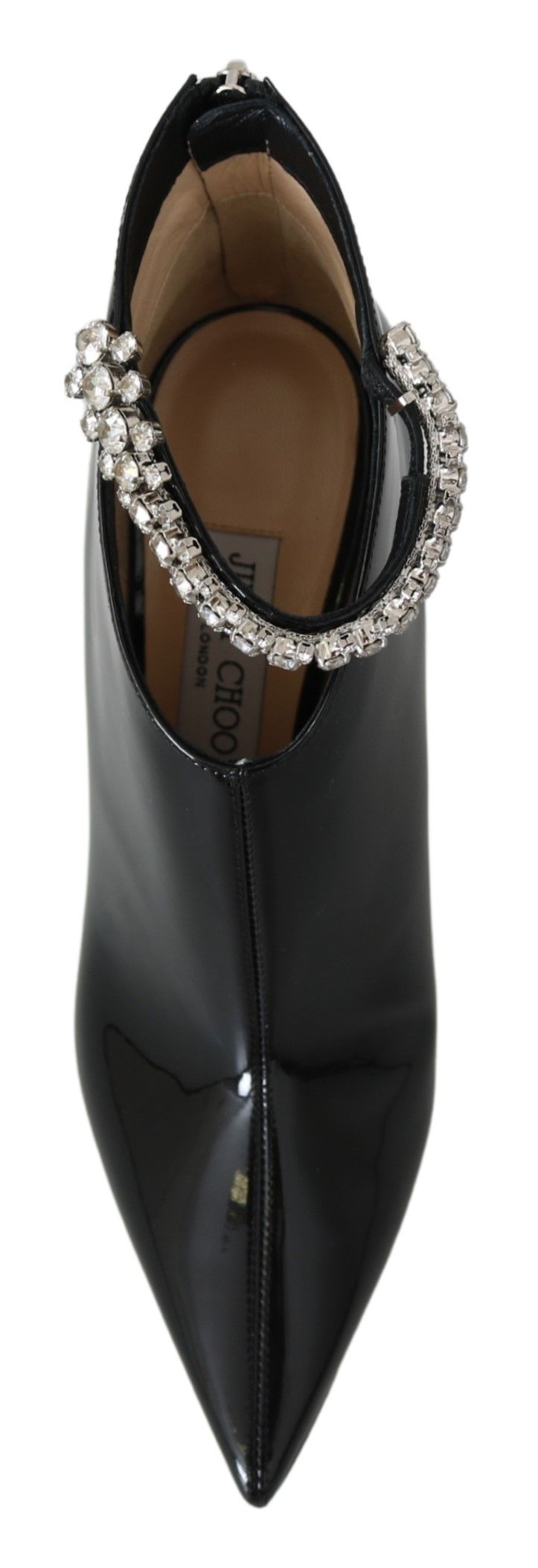 Jimmy Choo Elegant Black Patent Heeled Boots - ACCEXO