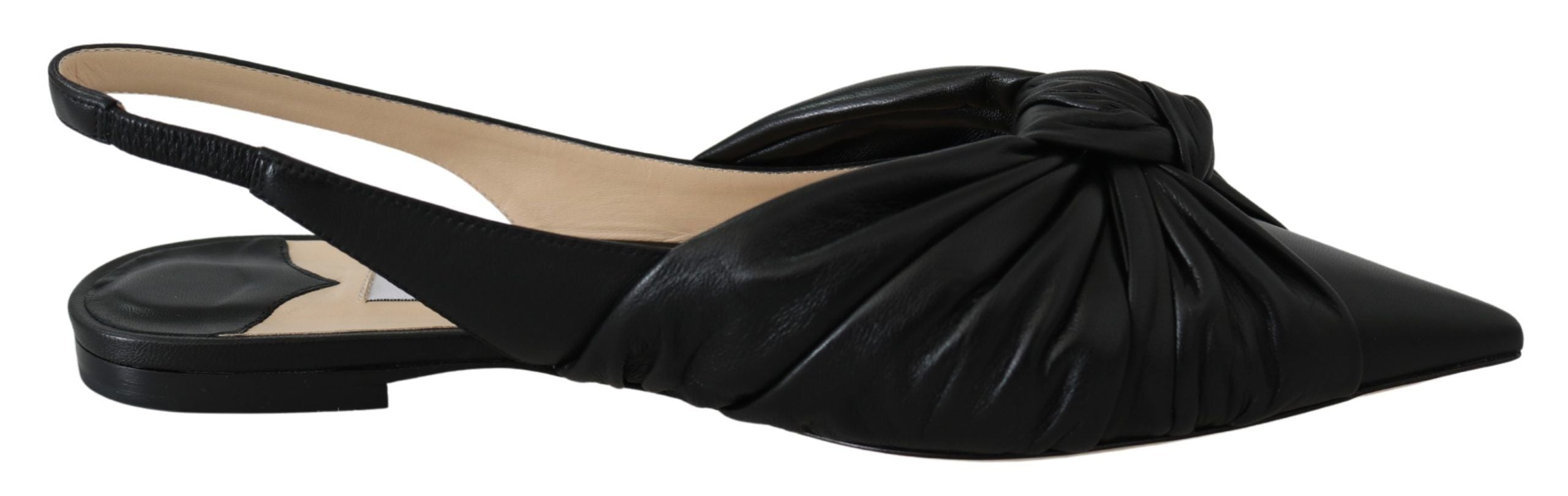 Jimmy Choo Elegant Pointed Toe Leather Flats - ACCEXO