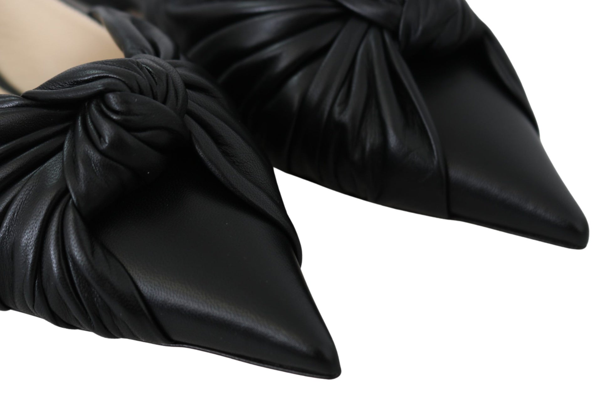 Jimmy Choo Elegant Pointed Toe Leather Flats - ACCEXO