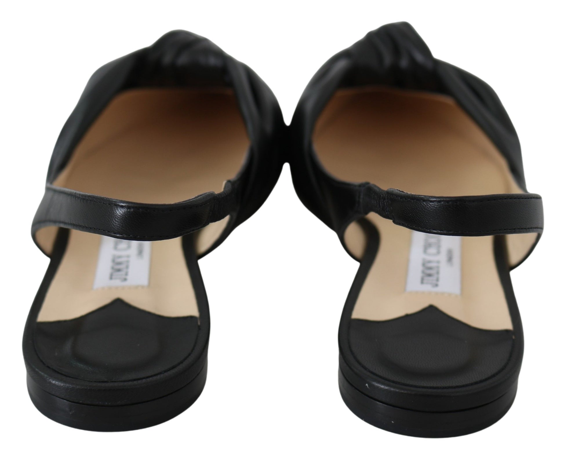 Jimmy Choo Elegant Pointed Toe Leather Flats - ACCEXO