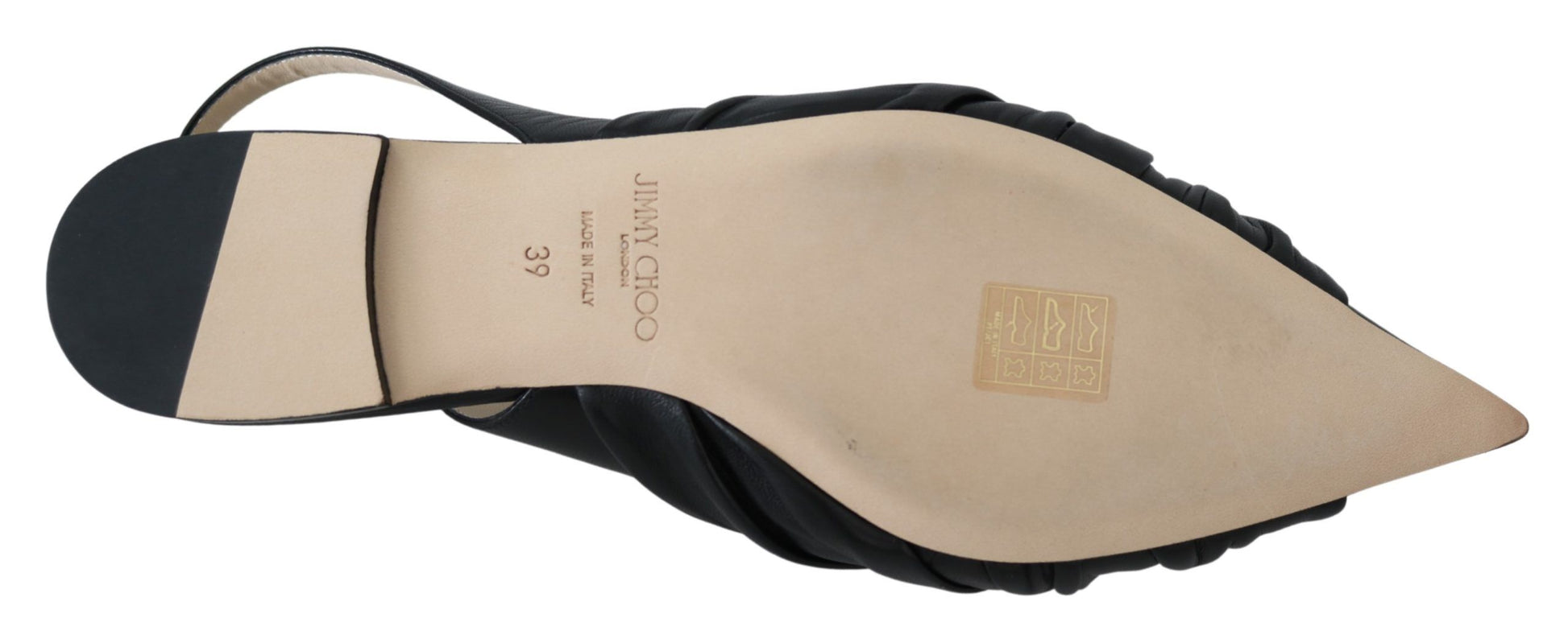 Jimmy Choo Elegant Pointed Toe Leather Flats - ACCEXO