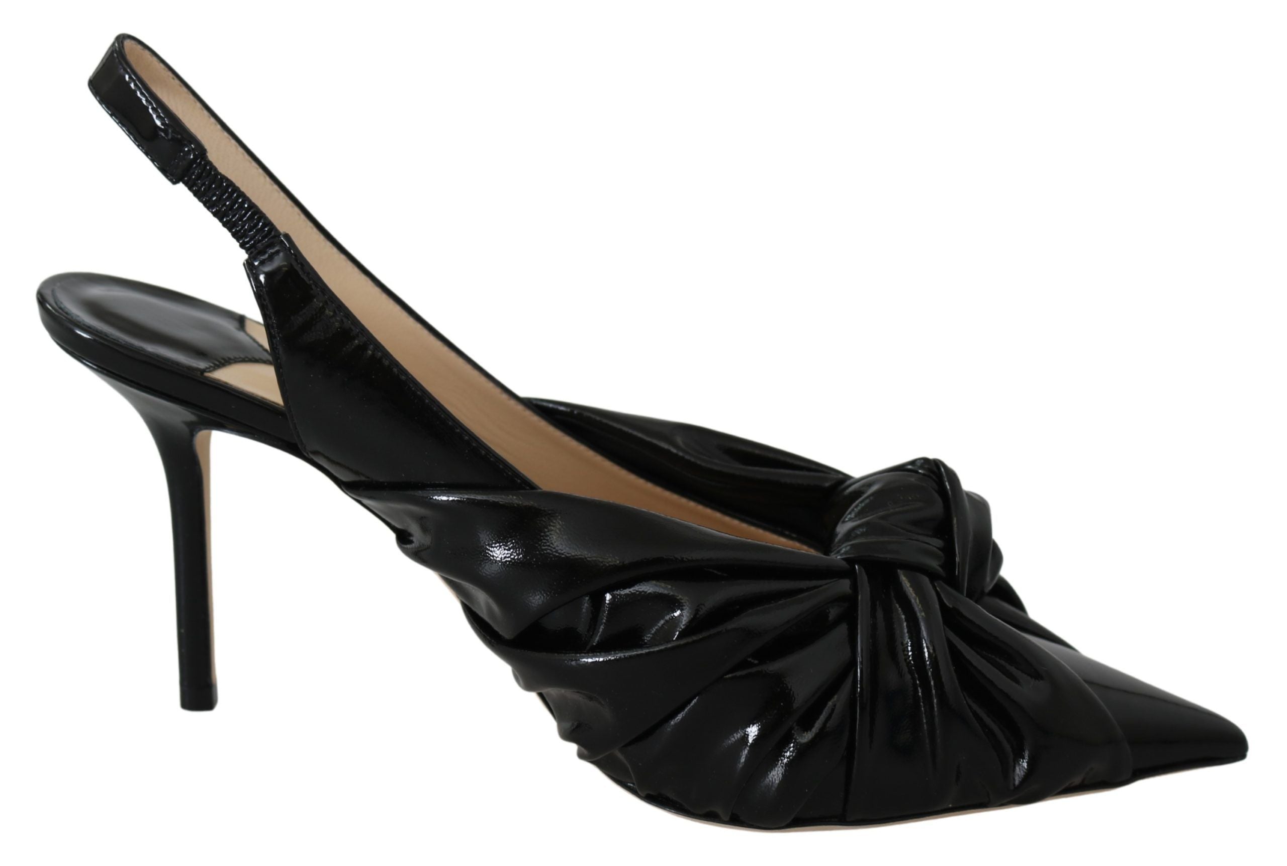 Jimmy Choo Elegant Black Leather Pointed Toe Pumps - ACCEXO