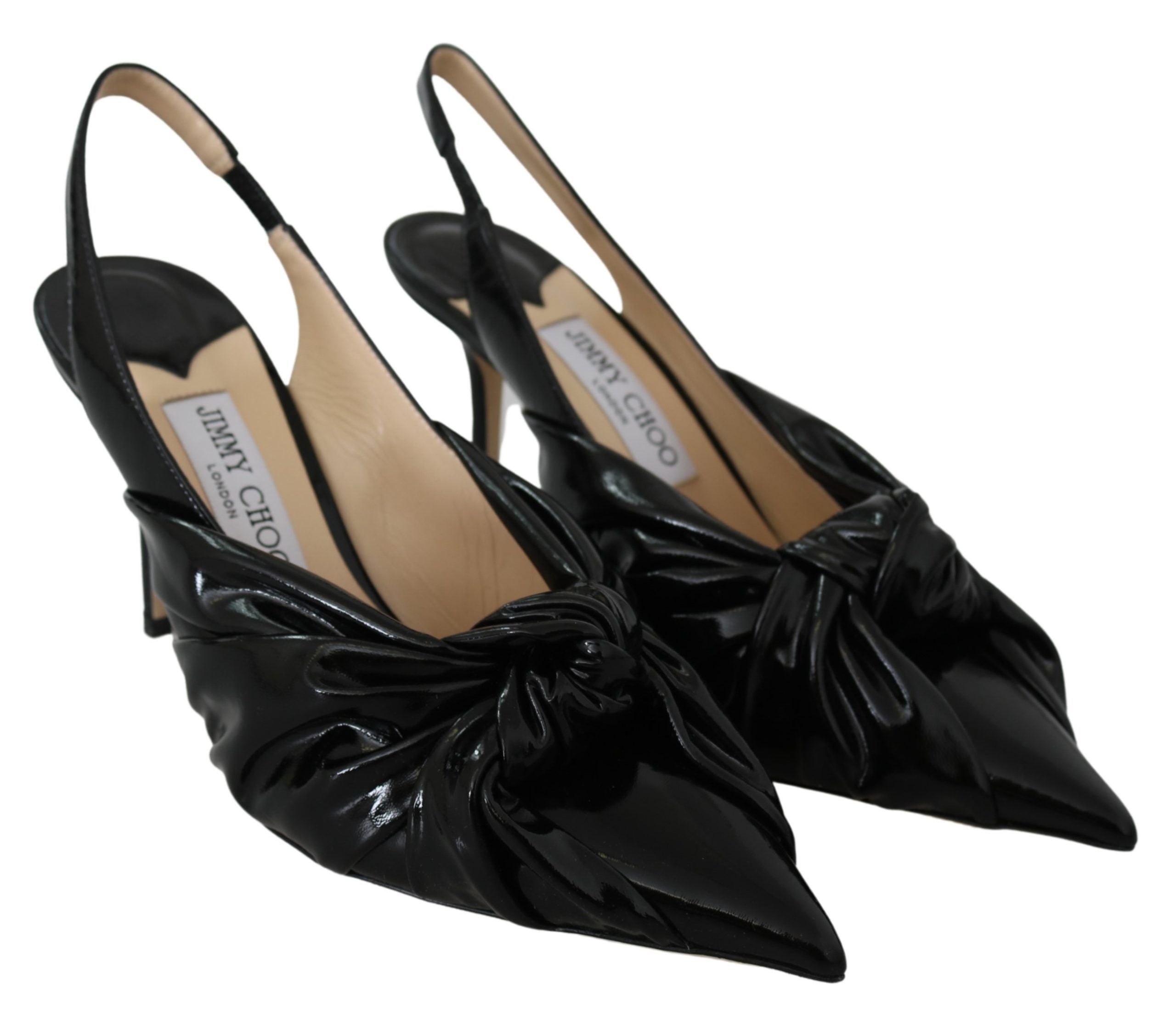 Jimmy Choo Elegant Black Leather Pointed Toe Pumps - ACCEXO