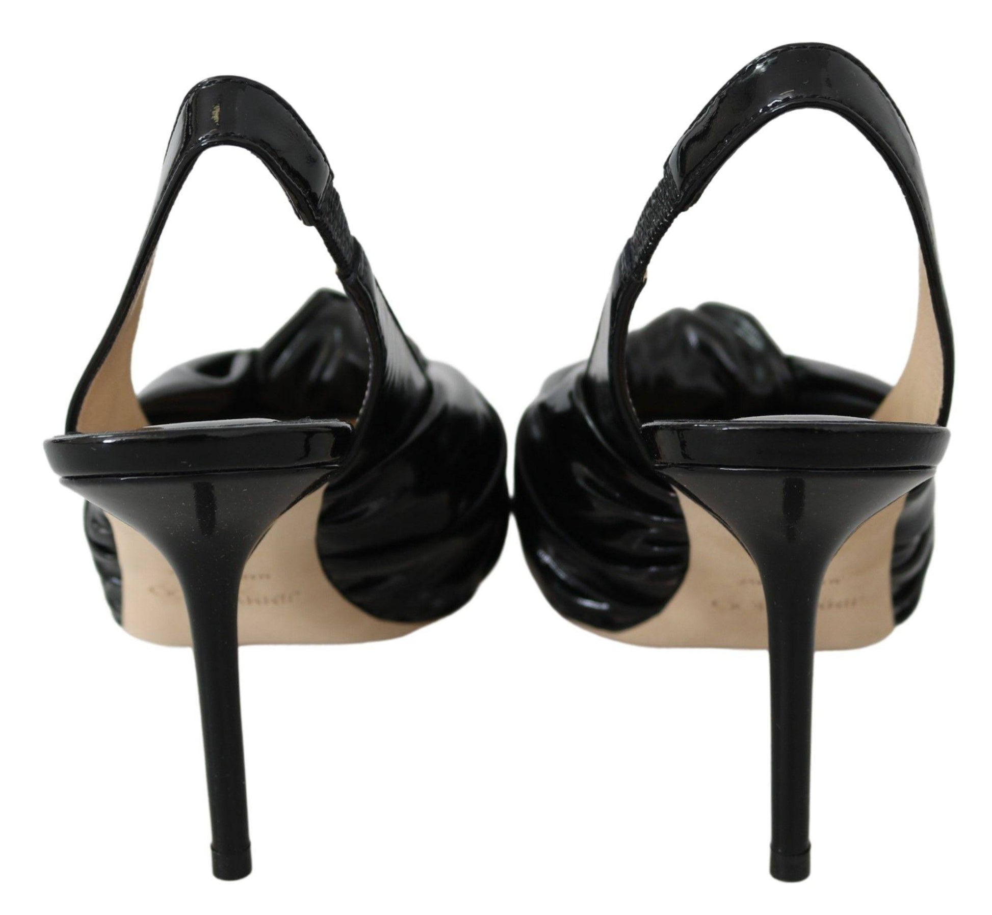 Jimmy Choo Elegant Black Leather Pointed Toe Pumps - ACCEXO