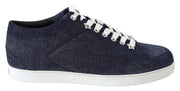 Jimmy Choo Chic Slip-On Blue Denim Suede Sneakers - ACCEXO