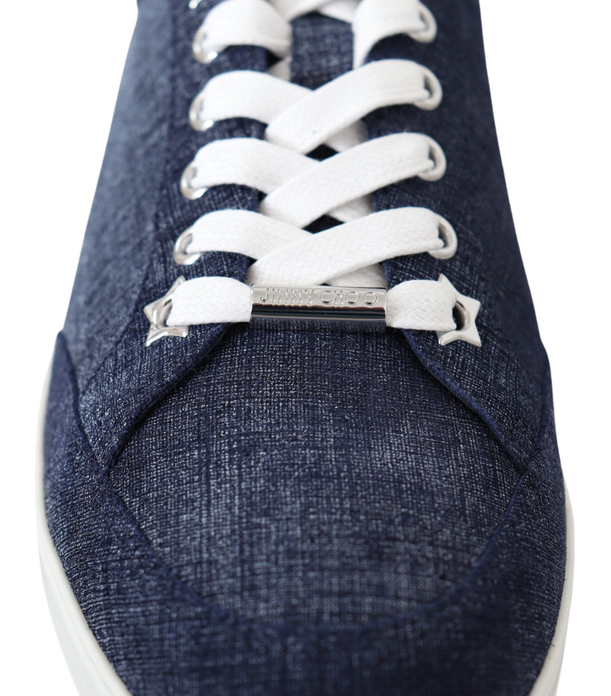 Jimmy Choo Chic Slip-On Blue Denim Suede Sneakers - ACCEXO