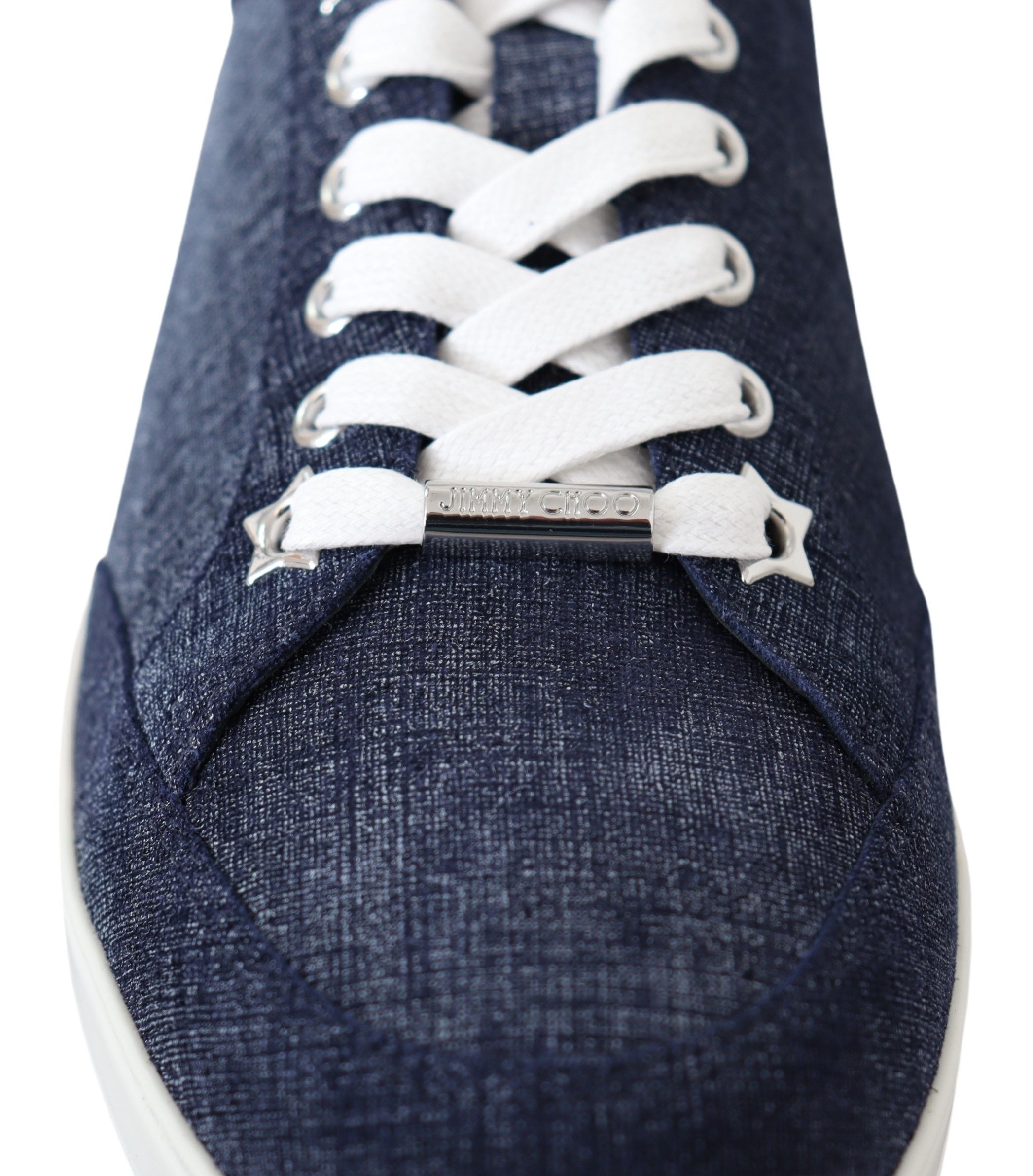 Jimmy Choo Chic Slip-On Blue Denim Suede Sneakers - ACCEXO