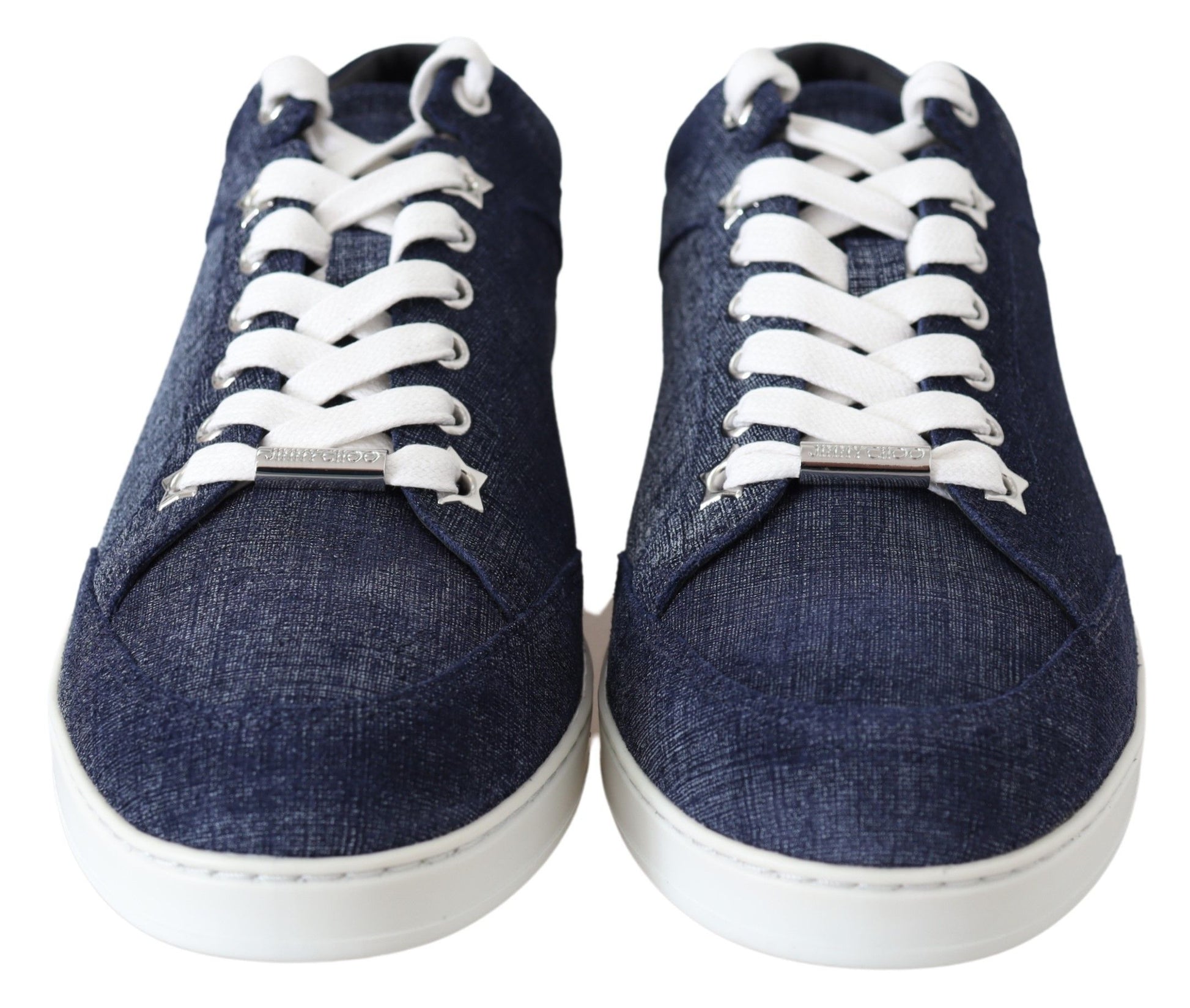 Jimmy Choo Chic Slip-On Blue Denim Suede Sneakers - ACCEXO