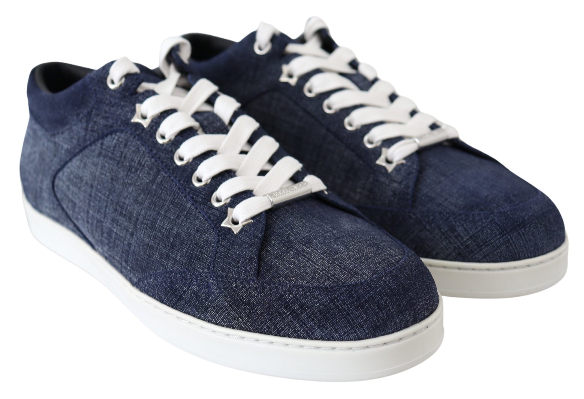 Jimmy Choo Chic Slip-On Blue Denim Suede Sneakers - ACCEXO