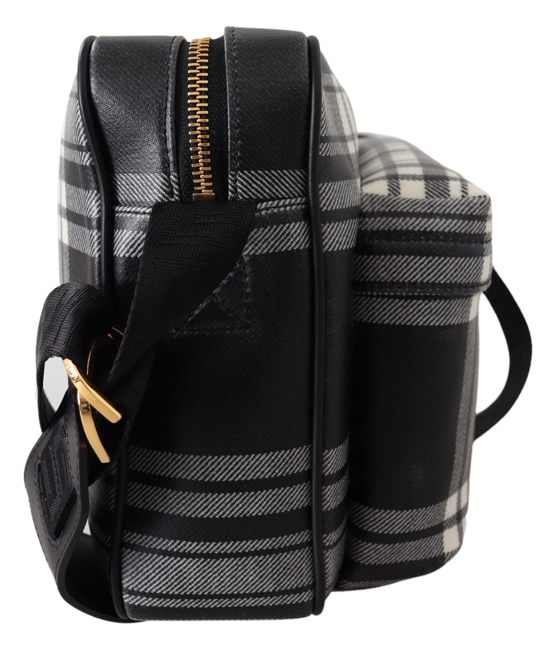 Versace Elegant Grey Leather Crossbody Bag - ACCEXO