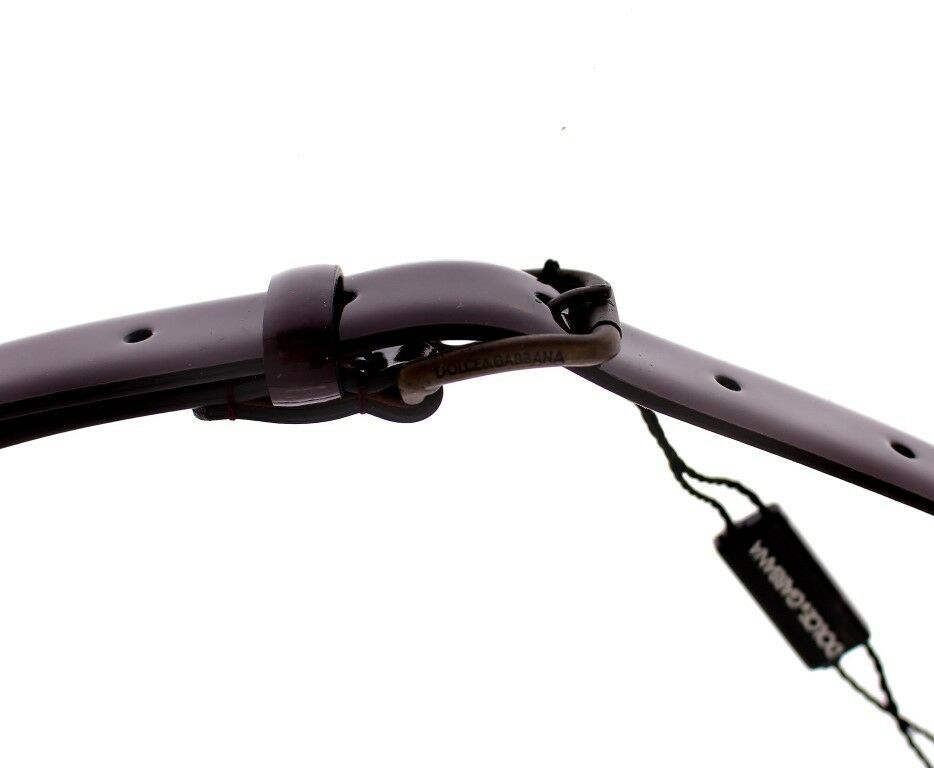 Dolce & Gabbana Elegant Purple Leather Belt - ACCEXO